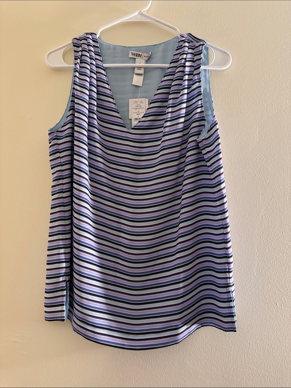 WHBM Outlet Sleeveless Reversible Striped Tank